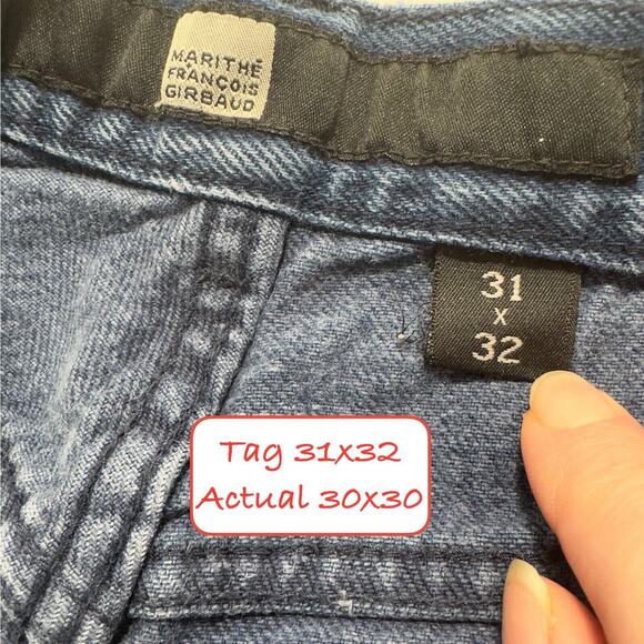 Marithe Francois Girbaud Denim Jeans Men Fits 30x30 Dark Stonewash Vintage Y2K - Picture 4 of 11